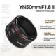 thumbnail image 2 of Lente Yongnuo YN50MM F1.8 II AF/MF 0.35m para montura Canon EF, 2 of 7