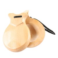 Magideal - 2 Castañuelas Españolas De Madera, Castañuelas Para Adultos De España, Ayuda Para Enseñanza Jardín De Infantes, Instrumentos De Percusión Para Regalo , Madera
