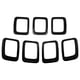 thumbnail image 2 of 7x Cubierta De La Parrilla Delantera Del Coche Cubiertas De Insertos De Parrilla Duraderas Para Jeep Compass Black, 2 of 5