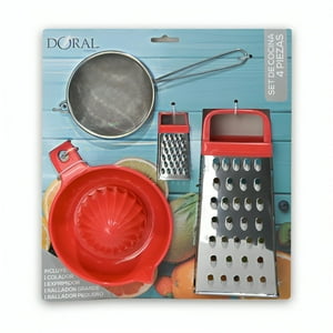 Set De Cocina 4 Piezas Rojo Doral