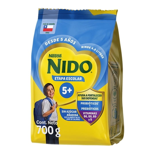 Leche En Polvo Semidescremada Etapa 5+ Bolsa 700 g Nido
