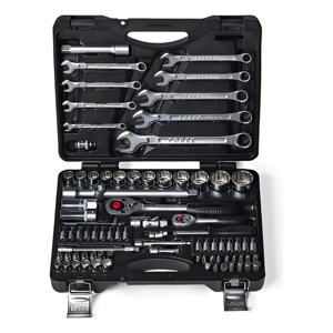 Genérico - Juego De Dados Y Llaves Poligonales 82 Piezas Force 4821-9