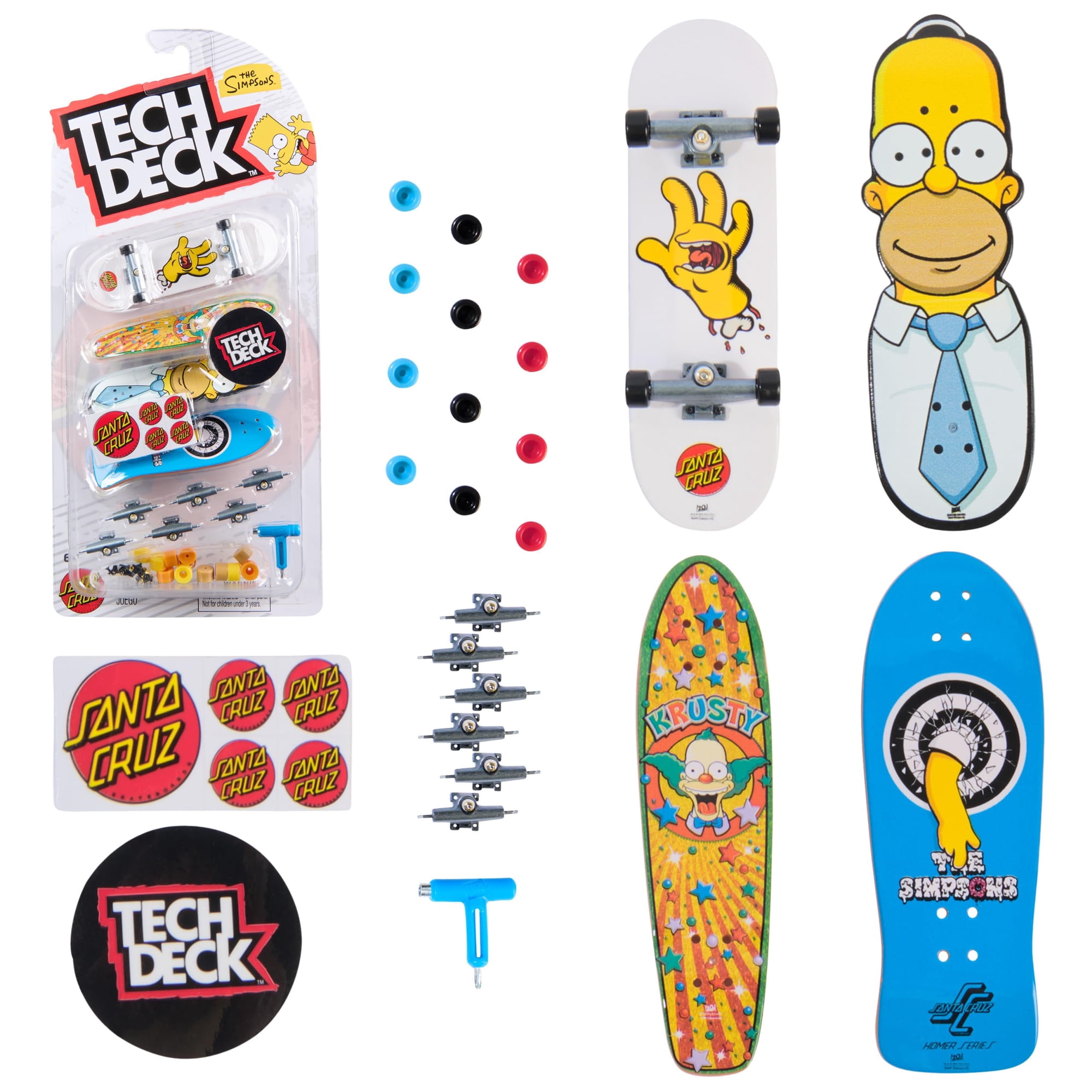 Minimonopatines Tech Deck Ultra Dlx Simpsons, Paquete De 4 Para Niños A Partir De 6 Años
