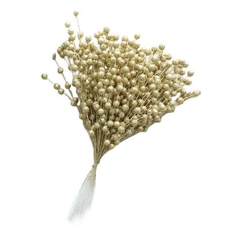 Magideal - Tallos De Bayas Artificiales Bayas Falsas Plantas Flor De Simulación Flor Artesanía A Prueba De Agua Plástico Para La Decoración Para Hogar De , Oro Oro B