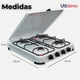thumbnail image 3 of Cocina Encimera a Gas Licuado 4 Platos Cocinilla Blanco, 3 of 8