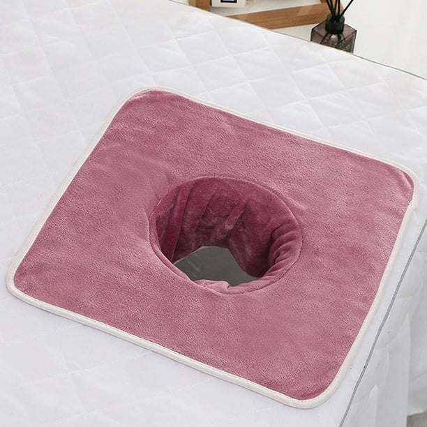 40*80cm Thickened Beauty SPA Massage Table Planking Face Towel With Hole Bed Bandana