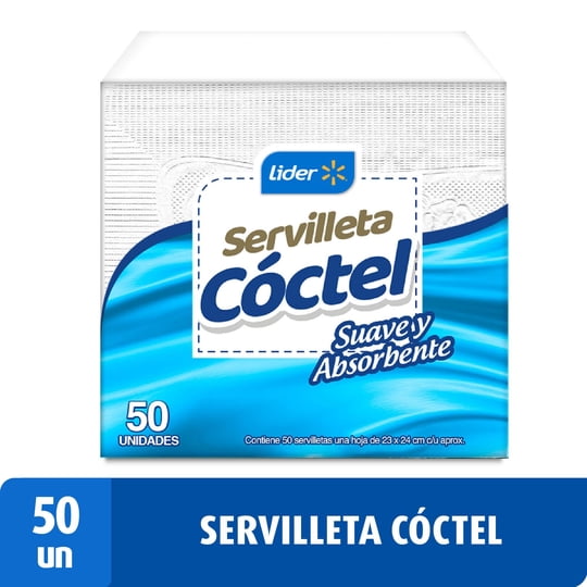 Servilletas Cóctel 23x24 Cm 50 Un Lider