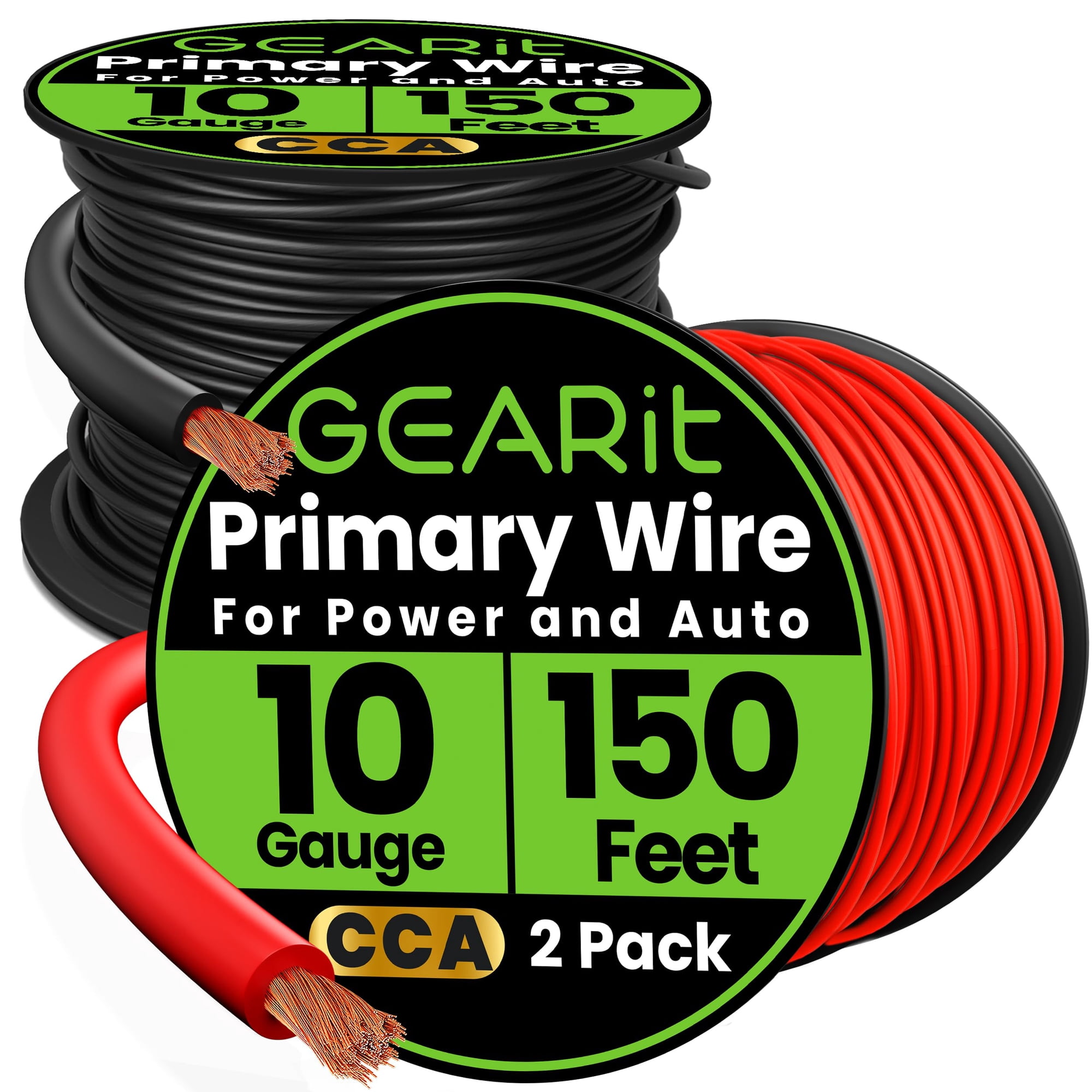 Wire Gearit Calibre 10 (300 Pies En Total) De Aluminio Revestido De Cobre Cca