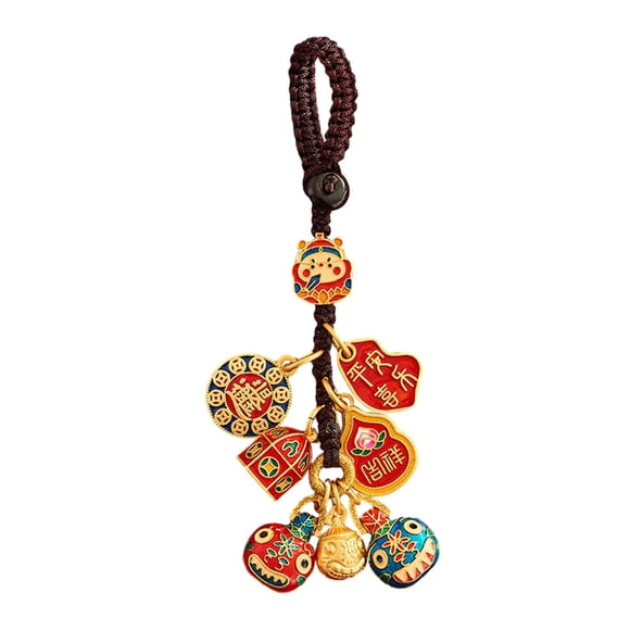 Llavero De Dios De La Fortuna, Regalo De Aleación Fengshui, Elegante Adorno Colgante Auspicioso