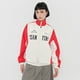 thumbnail image 2 of Chaqueta Mujer Bicolor Ecru/Rojo Corona, 2 of 5