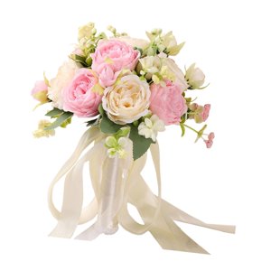 Magideal - Ramo De Rosas Artificiales Para Boda, Accesorios De Fotografía De 9,8 Pulgadas De Alto, Ramo Romántico Para Lanzamiento De Aniversario De Compromiso