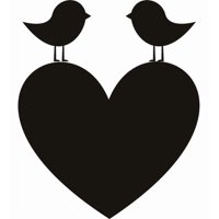 Rienda Libre Graphics - Decomural Love Birds Heart Ws-18294