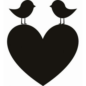 Rienda Libre Graphics - Decomural Love Birds Heart Ws-18294