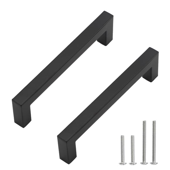 Tiradores Para Gabinete Negro Mate 160 Mm De Acero Inoxidable