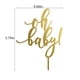thumbnail image 2 of Cake Topper De Acrílico Dorado Oh Baby Para Celebraciones, 2 of 9