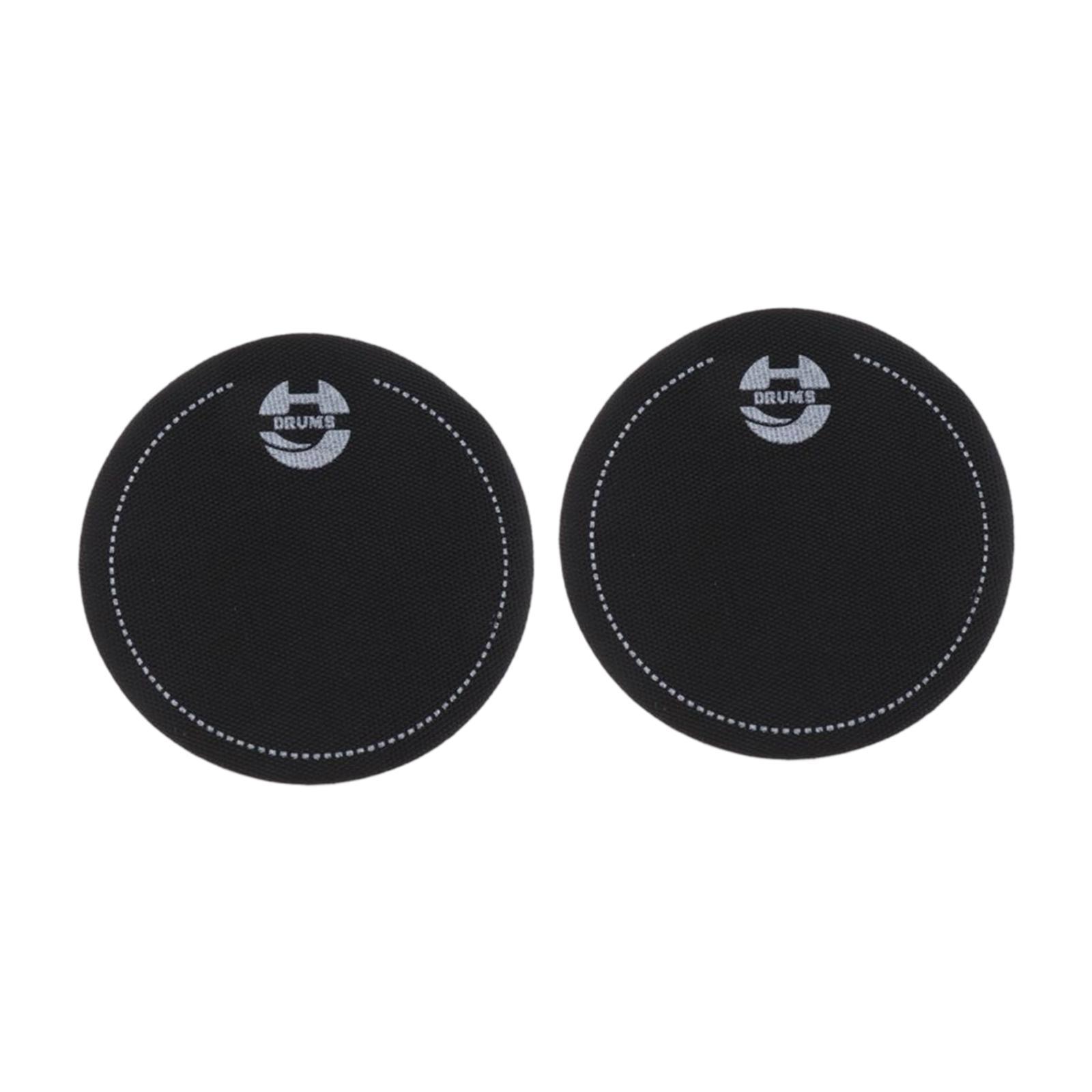 Magideal - 2 Piezas Parche Para Bombo Protector De Almohadilla De Batería Pet Refuerzo Para Pedal Reducción De Armónicos Adecuado Para Grupos Musicales Salas De Negro