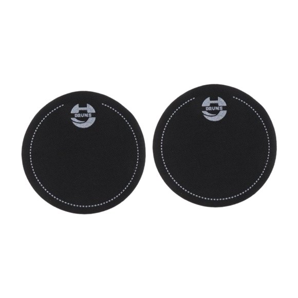 2 Piezas Parche para Bombo Protector de Almohadilla de Batería PET Refuerzo para Pedal Reducción de Armónicos Adecuado para Grupos Musicales Salas de Negro
