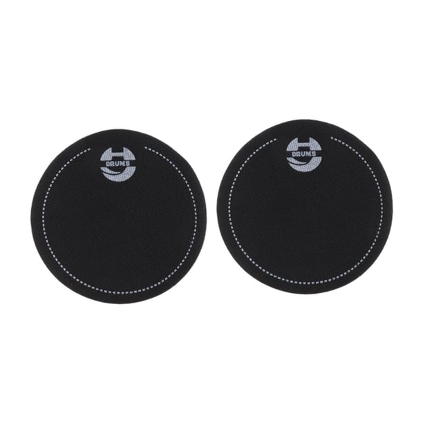 2 Piezas Parche para Bombo Protector de Almohadilla de Batería PET Refuerzo para Pedal Reducción de Armónicos Adecuado para Grupos Musicales Salas de Negro