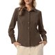 thumbnail image 1 of INSPIRE CHIC Camisas de Pana para Mujer con Botones Abajo de Manga Larga Casual de Otoño M Marrón, 1 of 6