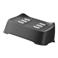 Magideal - Reposapiés Debajo Del Escritorio Reposapiés Curvo Antideslizante Cómodo Taburete Para Inodoro Taburete Portátil Para Pies Debajo Del Escritorio Reposa , Negro