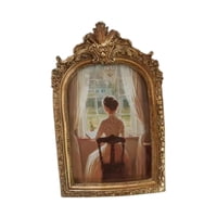 Magideal - Marco De Fotos Decoración Del Hogar Escritorio De Regalo Ideal Único Elegante Diseño De Imágenes De Diseño Retro Para La Sala De Estar Aniversario De 12.5Cmx2Cmx19.5Cm