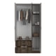 thumbnail image 2 of Closet 3 Puertas 2 Cajones 180x90x47 Cm Café Oscuro Y Blanco, 2 of 8