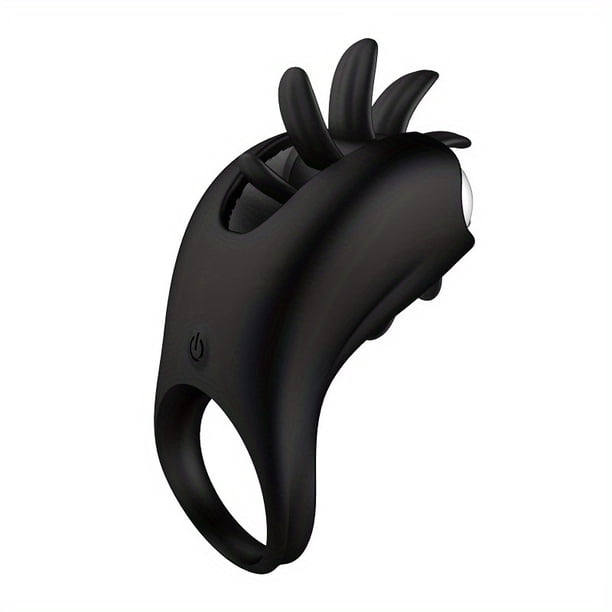 1pc USB Rechargeable Vibrating Cock Ring for Couples - 10 Vibration Modes for G-Spot and Clitoris Stimulation - Silicone Adult Toy for Men and Women