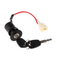 Magideal - Llave De Bloqueo Del Interruptor De Encendido Interruptor De Arranque Cerraduras Eléctricas Cerradura De Cilindro Para Motocicleta Bicicleta 2 Cables