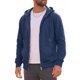 thumbnail image 4 of Chaqueta con capucha de color sólido, ligera y casual para hombre con cremallera y cordón, talla L, azul marino, 4 of 6