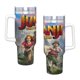 thumbnail image 4 of Jumanji Vaso aislado de acero inoxidable con asa, diseño temático, regalo para familia, amigos y fans; incluye pajita y encaja en el portavasos estándar, 40 oz, 4 of 6