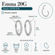 thumbnail image 2 of Argollas Emma 20G 6mm zirconias titanio ASTM F136, 2 of 3