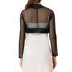 thumbnail image 3 of INSPIRE CHIC Chaquetas de Satén para Mujer para Vestido de Noche Chaqueta de Malla Abierta Elegante Bolero de Boda XS Negro, 3 of 6