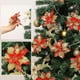 thumbnail image 3 of Set 36 Flores Decorativas Navideñas Clips 14cm Rojo Dorado, 3 of 3