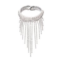 Ioensy - Brazalete De Brazo Superior Cadena De Borla Diamante De Imitación Brillante Para Fiesta