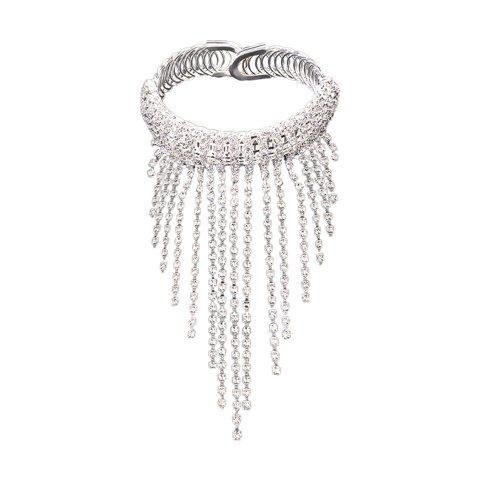 Ioensy - Brazalete De Brazo Superior Cadena De Borla Diamante De Imitación Brillante Para Fiesta