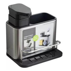 Citohome - Dispensador De Lavalozas Y Porta Esponja - Organizador Plateado