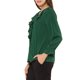 thumbnail image 4 of INSPIRE CHIC Blusa con Volantes para Mujer de Regreso a Clases Elegante para el Trabajo Cuello en V Manga Larga Top Elegante Verde L, 4 of 7