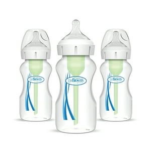 Dr. Brown'S - Pack 3 Mamaderas Anticólico Boca Ancha 270Ml