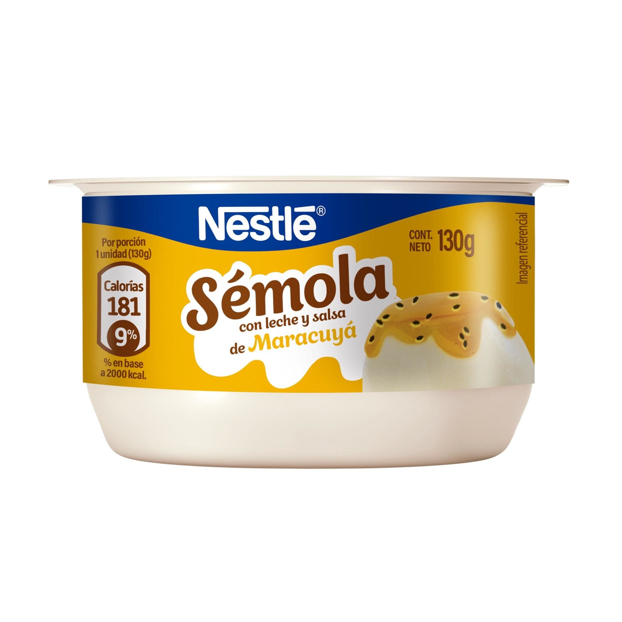Postre Sémola Con Leche Salsa De Maracuyá Pote 130 g Nestlé
