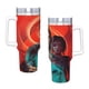 thumbnail image 4 of Vértigo Vaso aislado de acero inoxidable con asa, diseño temático, regalo para familia, amigos y fans; incluye pajita y encaja en el portavasos estándar, 40 oz, 4 of 6