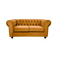 Barra Design - Sofá Chesterfield 2C Felpa Canela