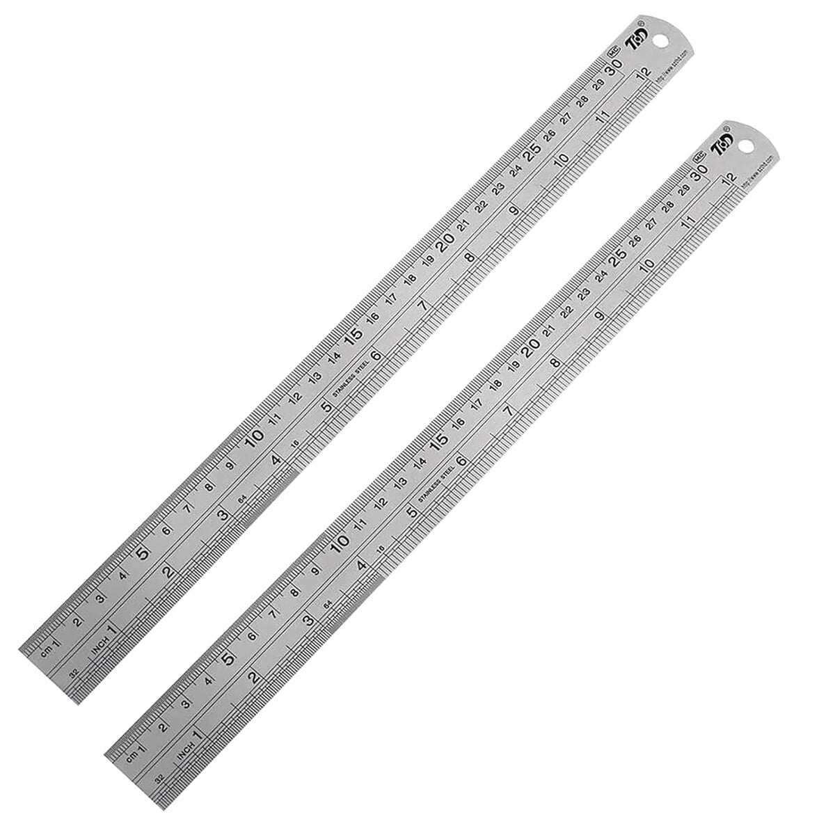 Regla Acero Inoxidable Youoklight 30cm 12 Pack 2 Doble Escala
