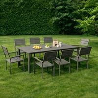 Juego Comedor Terraza 8 Personas Mesa 220X111Cm Beige Northwest