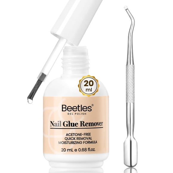 Eliminador de pegamento para uñas con forma de escarabajos con herramienta para cutículas, 20 ml, si