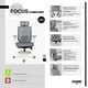 thumbnail image 5 of Silla Oficina Focus con cabecero Gris Claro, 5 of 6
