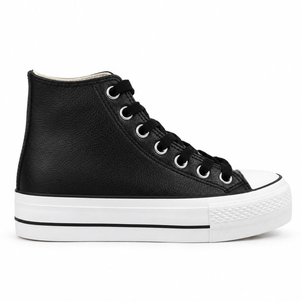 Zapatilla Mujer Basic Negro Ecocuero 159