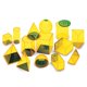 thumbnail image 1 of Set de sólidos geométricos hand2mind, plástico, rellenable, amarillo, 14 unidades, 1 of 5