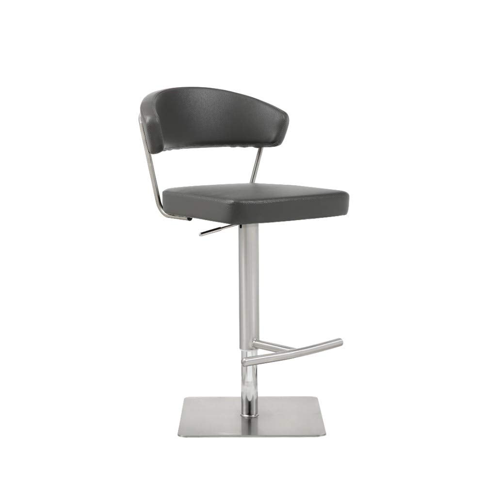 Taburete De Bar Whiteline Modern Living Maureen Gris Oscuro