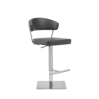Taburete De Bar Whiteline Modern Living Maureen Gris Oscuro