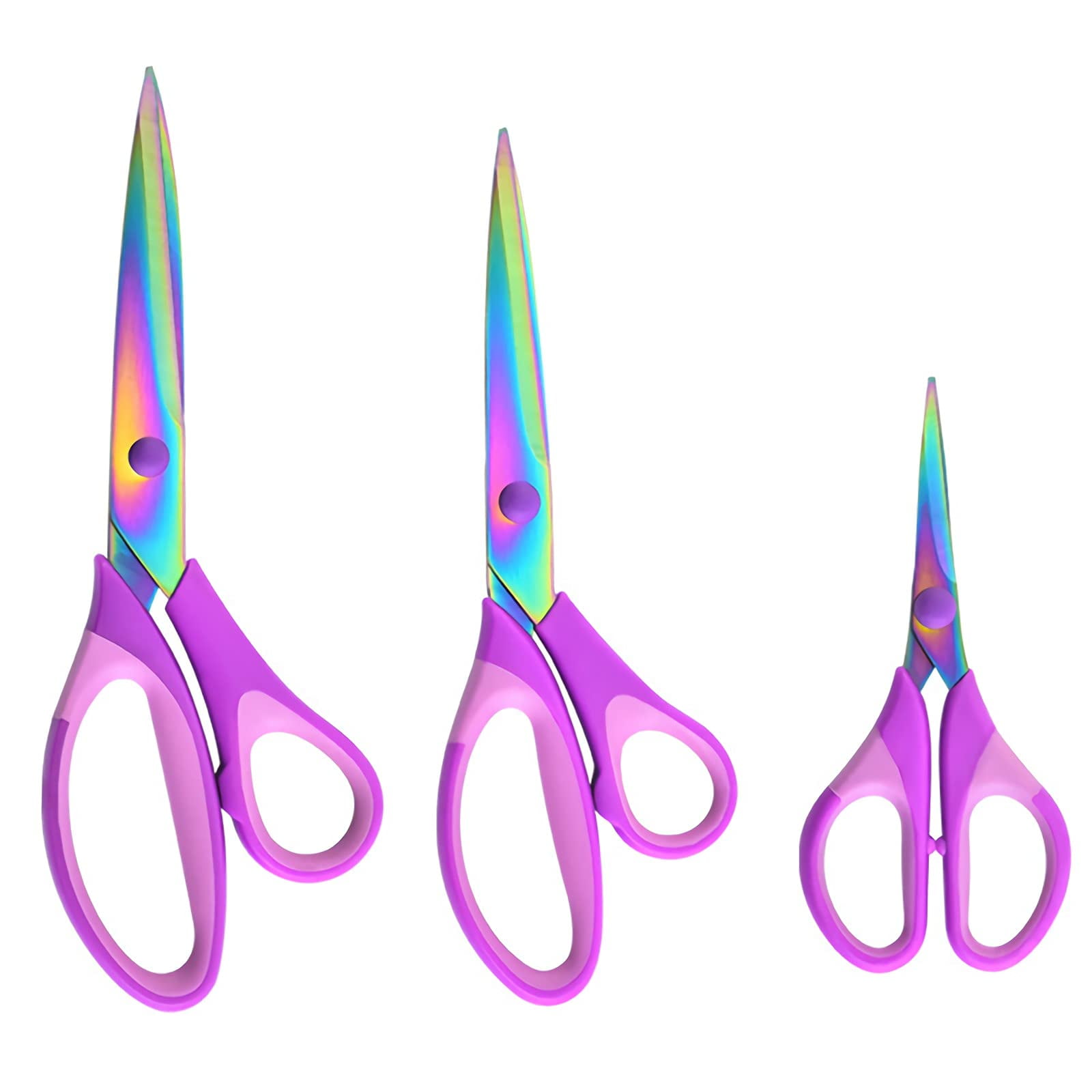 Juego De Tijeras Scaiktig Craft Con Cuchillas De Titanio, Paquete De 3, Color Morado